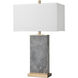 Archean 30 inch 150 watt Gray Marble Table Lamp Portable Light