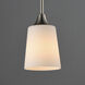 Hudson 1 Light 4.75 inch Satin Nickel Mini Pendant Ceiling Light in Satin White
