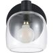 Valentina 1 Light 6.25 inch Matte Black Vanity Light Wall Light