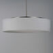 Prime LED 20 inch Satin Nickel Single Pendant Ceiling Light in White Linen