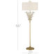 Forget-Me-Not 66 inch 100 watt Clear and Chinois Gold Leaf Floor Lamp Portable Light