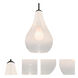 Leon 1 Light Black Cord Pendant Ceiling Light