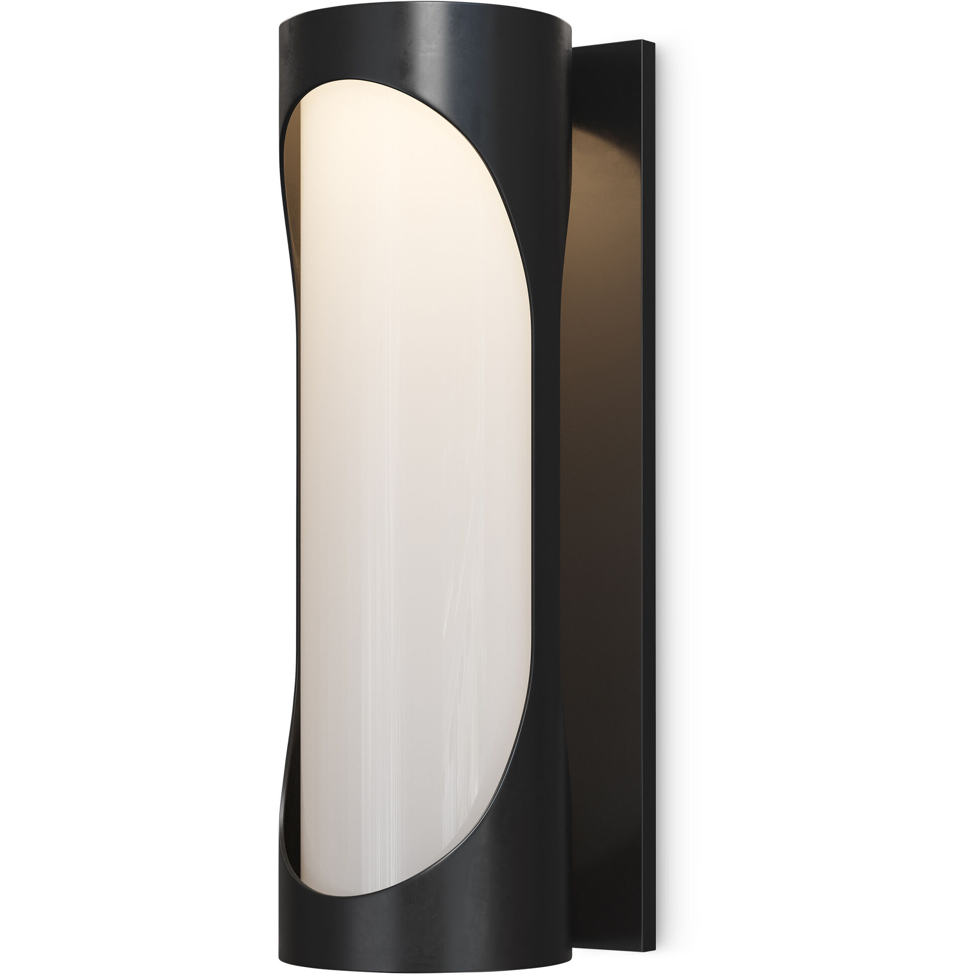 Swale LED 27 inch Black/White Outdoor Wall Sconce, Large
