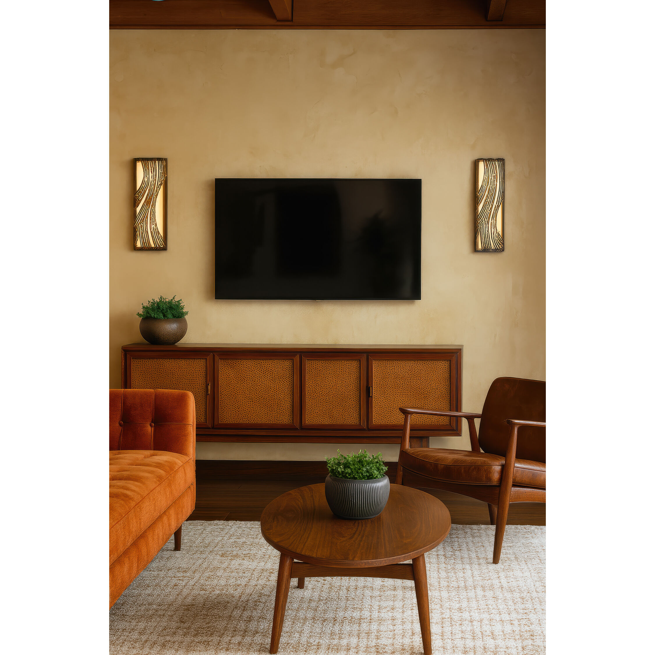 Flow 2 Light 6.5 inch Hammered Ore Wall Sconce Wall Light