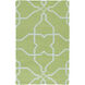 Frontier 36 X 24 inch Grass Green, Ice Blue Rug