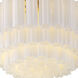 Addis 16 Light 32 inch Aged Brass Flush Ceiling Light in Tronchi Glass White