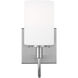 Oak Moore 1 Light 4.88 inch Brushed Nickel Bath Vanity Wall Light