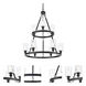 Ballston Saloon LED 30 inch Matte Black Chandelier Ceiling Light in Clear Glass, Ballston