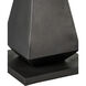 Janil 19.75 inch Graphite and Clear Accent Table