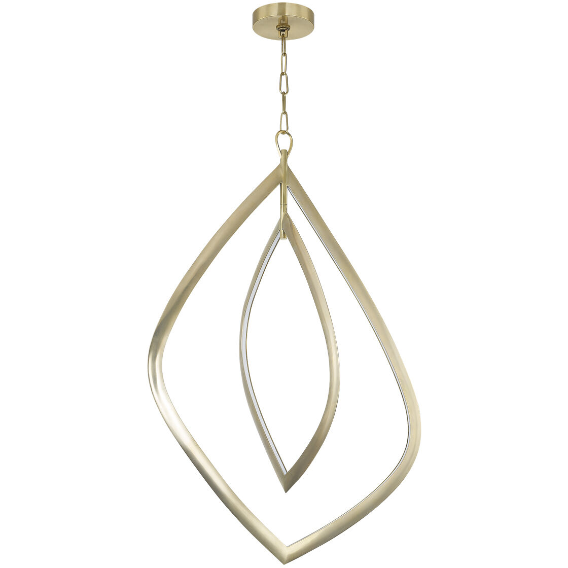 Arles LED 29 inch Vintage Brass Chandelier Ceiling Light