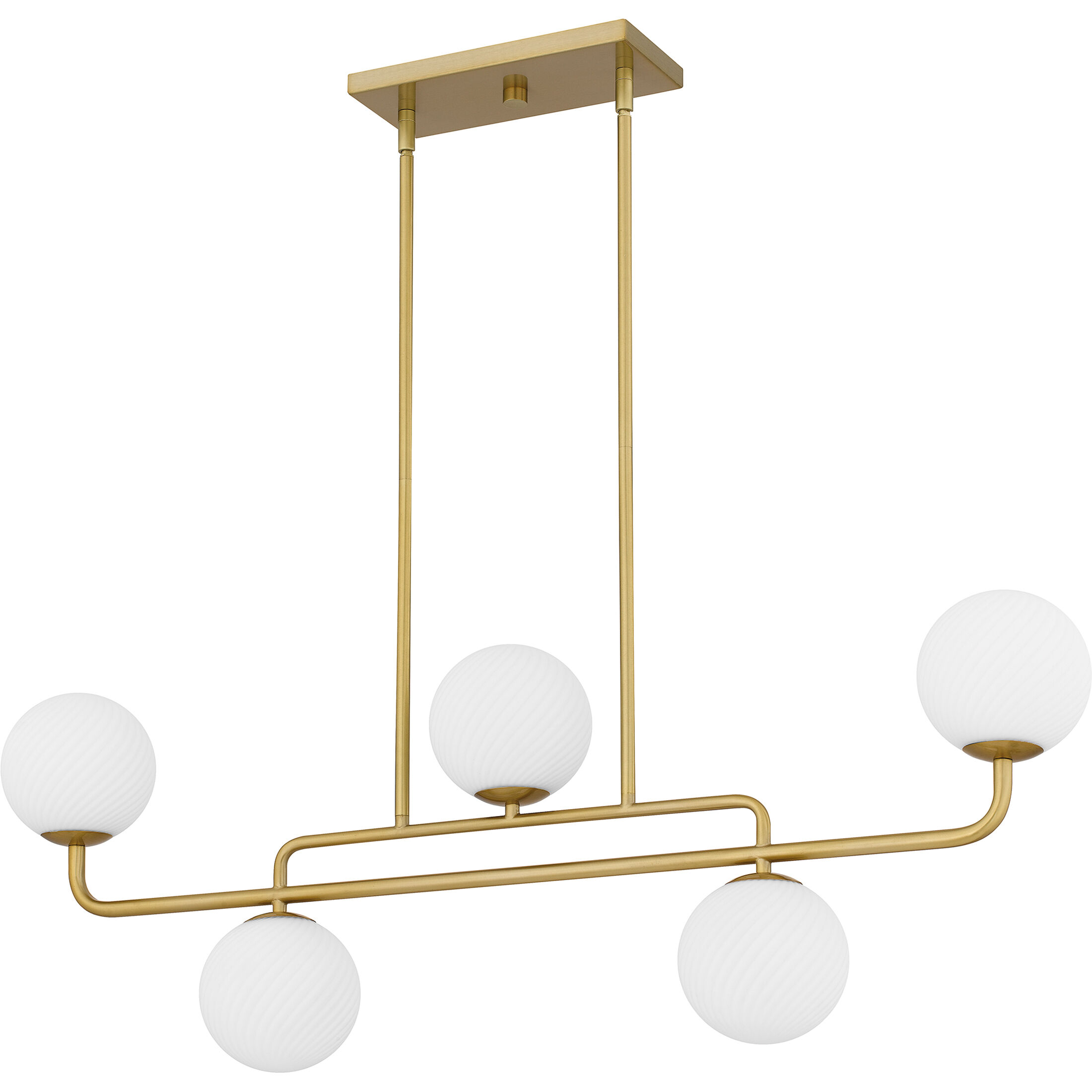 Regis 5 Light 40 inch Brushed Gold Island Light Ceiling Light, Medium