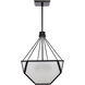 Moonbow 3 Light 18 inch Satin Brushed Black Chandelier Ceiling Light