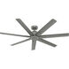 Downtown 60 inch Matte Silver Outdoor Ceiling Fan