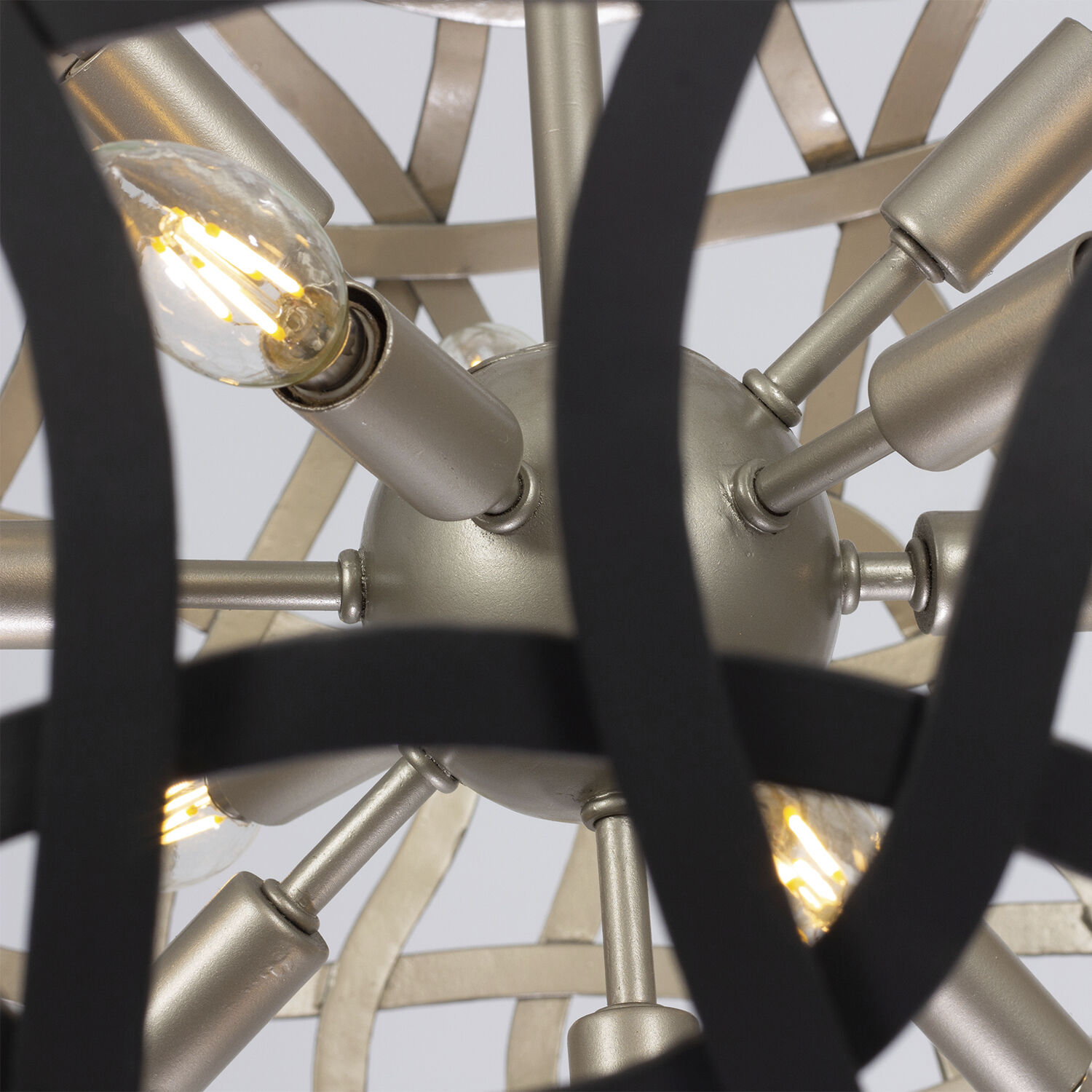 Entice 13 Light 28 inch Matte Black / Tarnish Silver Pendant Ceiling Light