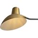 Swing LED 24 inch Gunmetal Wall Sconce Wall Light in Brushed Brass Steel