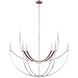 Sussex 9 Light 40.25 inch Polished Nickel and Dark Brown Chandelier Ceiling Light