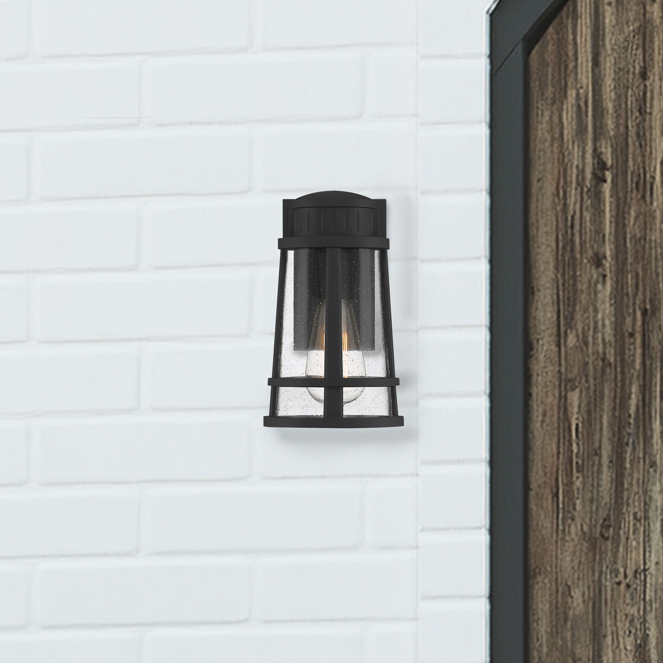 Dunham 1 Light 10 inch Earth Black Outdoor Wall Lantern