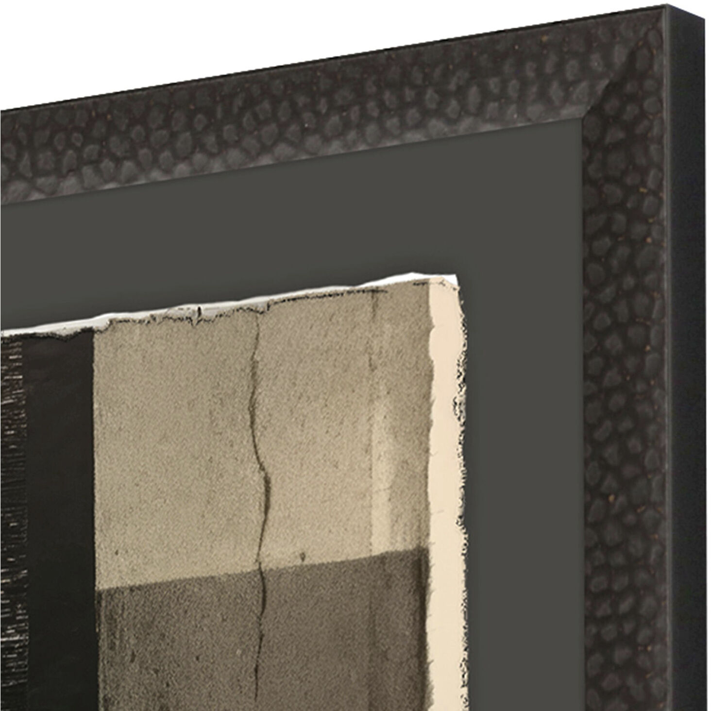 Shattered Impressions Black and Beige and Brown and Neutral Framed Art