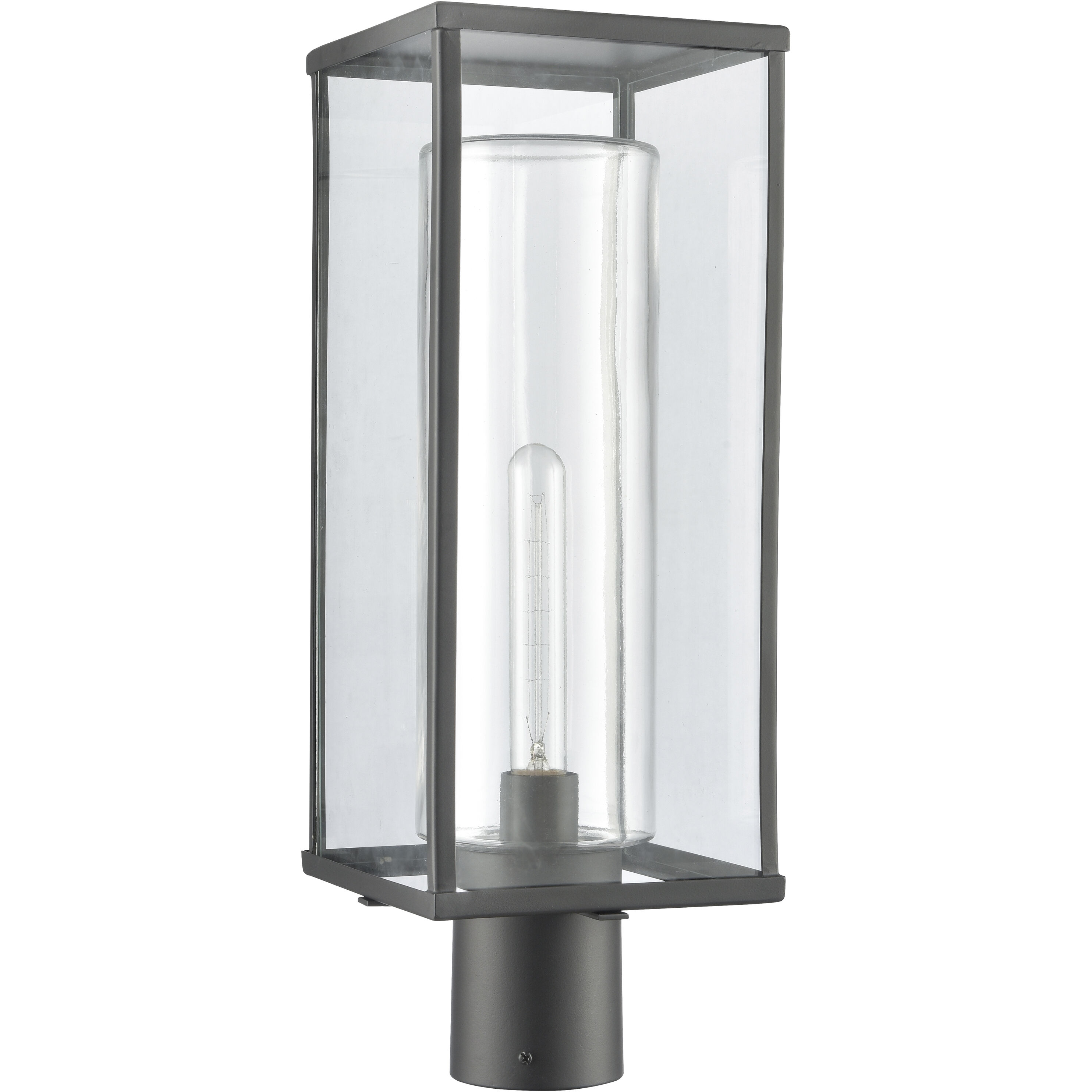 Augusta 1 Light 19.5 inch Matte Black Outdoor Post Light