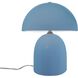 Portable 12 inch 60.00 watt Sky Blue and Polished Nickel Portable Lamp Portable Light