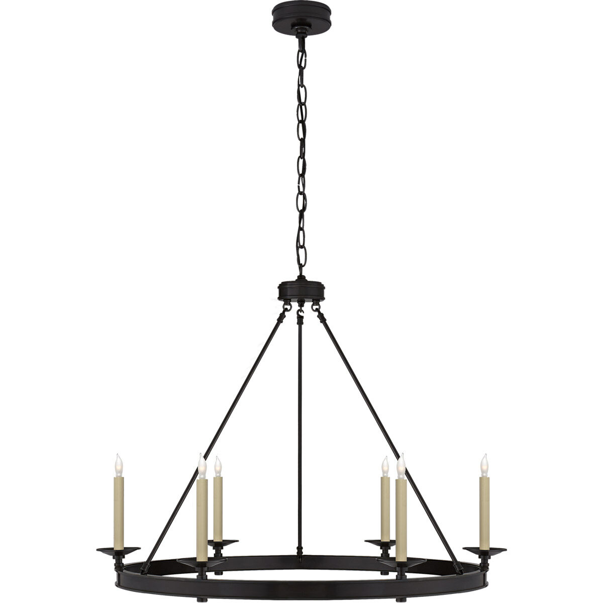 Chapman & Myers Launceton 6 Light 36 inch Bronze Ring Chandelier Ceiling Light