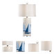 Jamie Merida 35 inch 100.00 watt Blues/White Glaze/Clear Table Lamp Portable Light