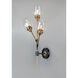 Savvy 3 Light Antique Brass/Black Wall Sconce Wall Light