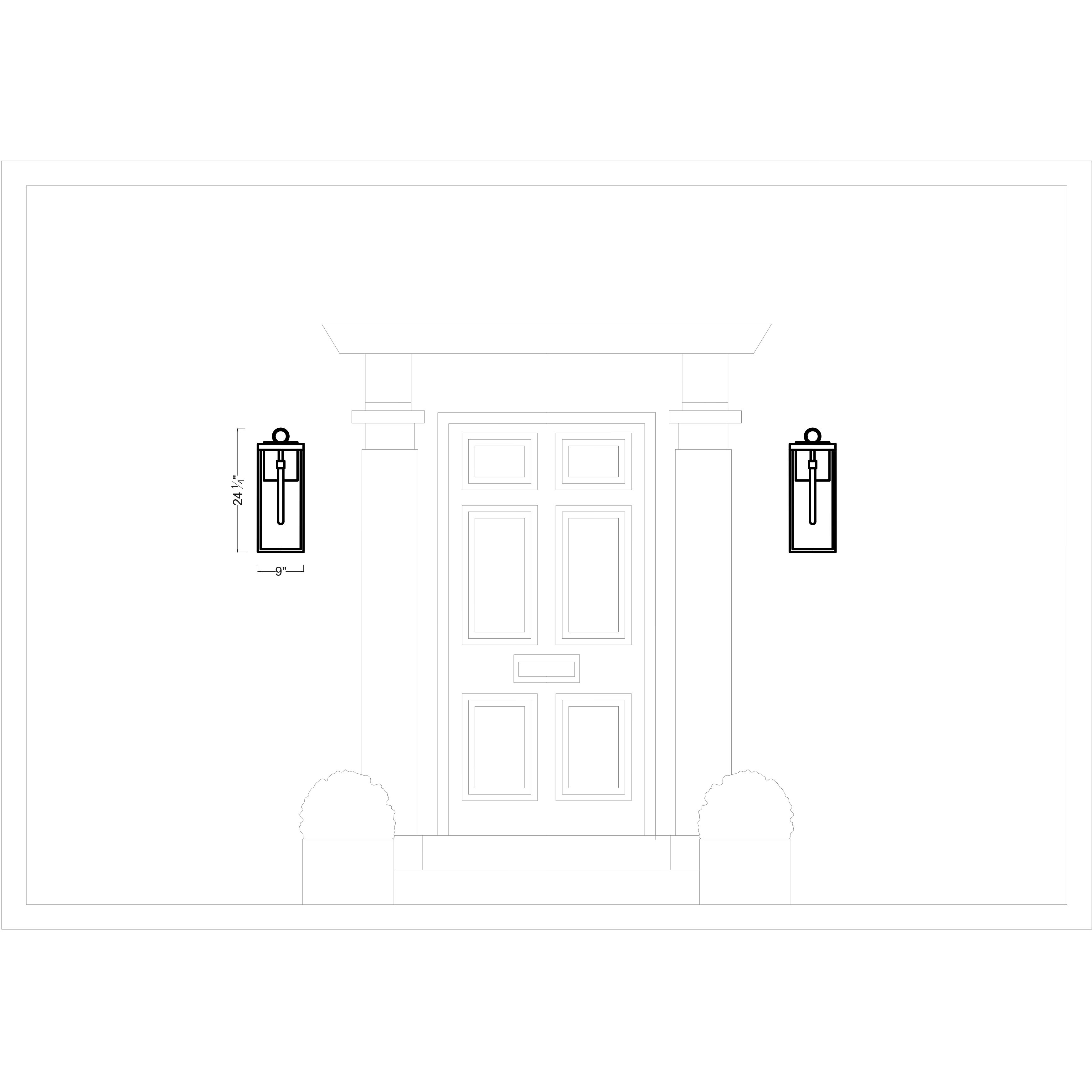 Drew & Jonathan Scott Howell 1 Light 24.25 inch Antique Bronze Outdoor Wall Lantern