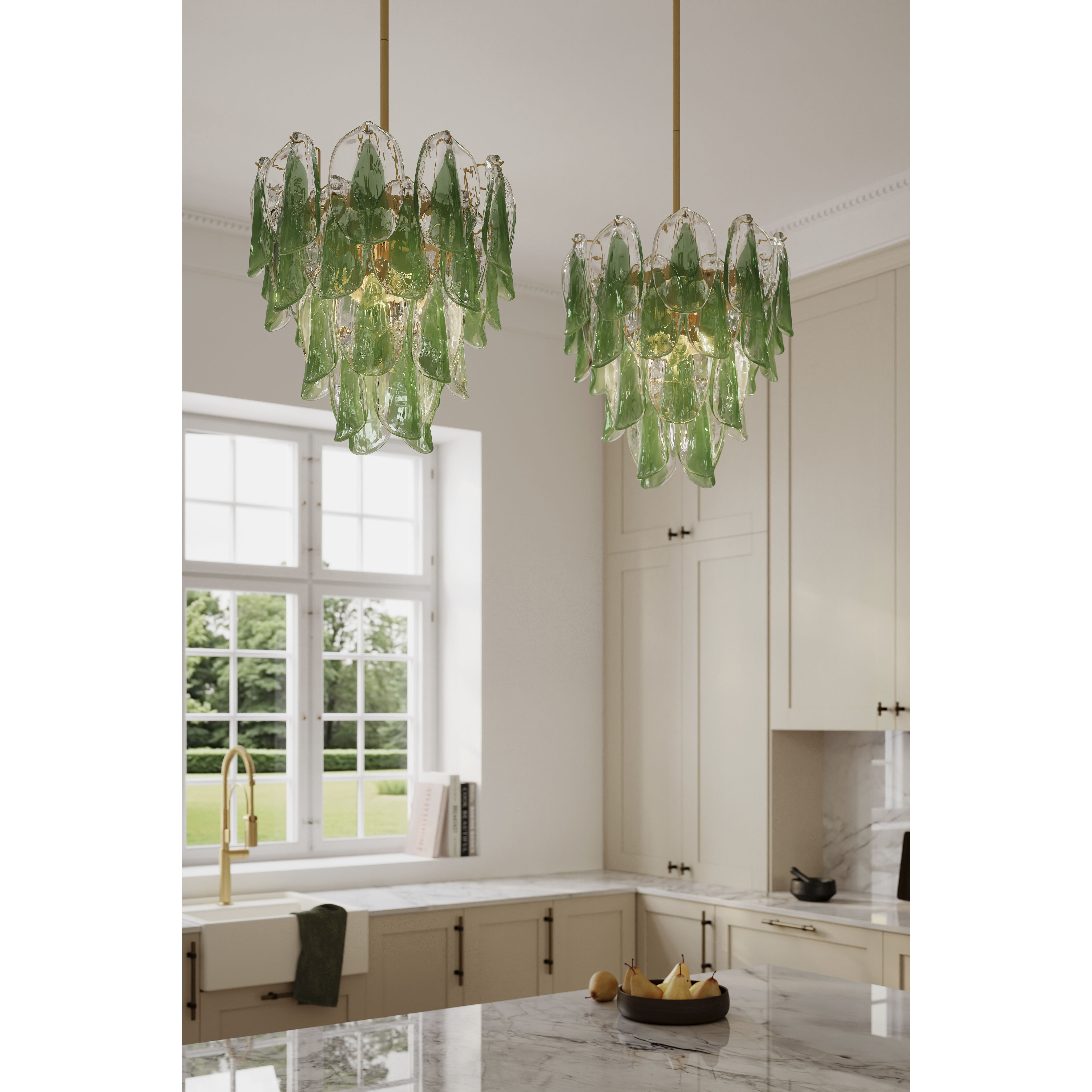 Verla Crest 5 Light 18 inch Legacy Brass Pendant Ceiling Light
