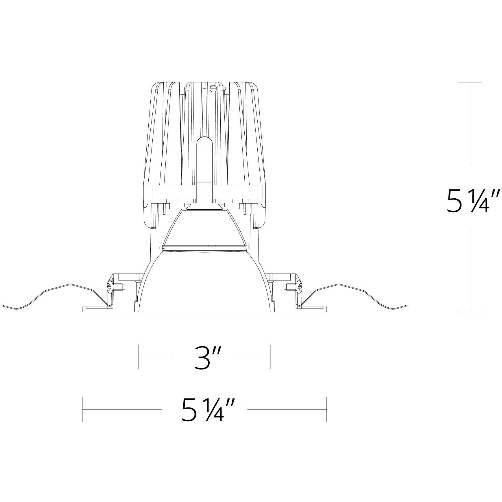 FQ Integrated LED White Recessed Trim in 1800-3000K, 4" LED