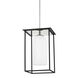 Teres 1 Light 11 inch Polished Nickel/Textured Black Pendant Ceiling Light