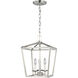 C&M by Chapman & Myers Dianna Pendant Ceiling Light in Brushed Nickel