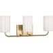 Rhett 3 Light 22 inch Satin Brass Wall Bath Fixture Wall Light