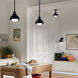 Niva LED 8 inch Black Semi Flush Mount Ceiling Light