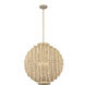 Coaxial 6 Light 26 inch Jute Pendant Ceiling Light