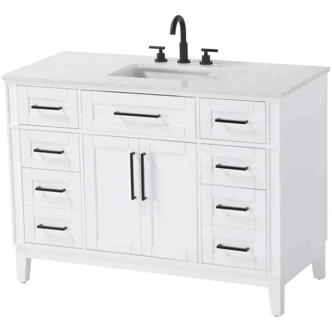 Virginia 48 X 35 inch White Bathroom Vanity Cabinet