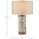 Hyson 27 inch 150 watt Natural and Brass Table Lamp Portable Light