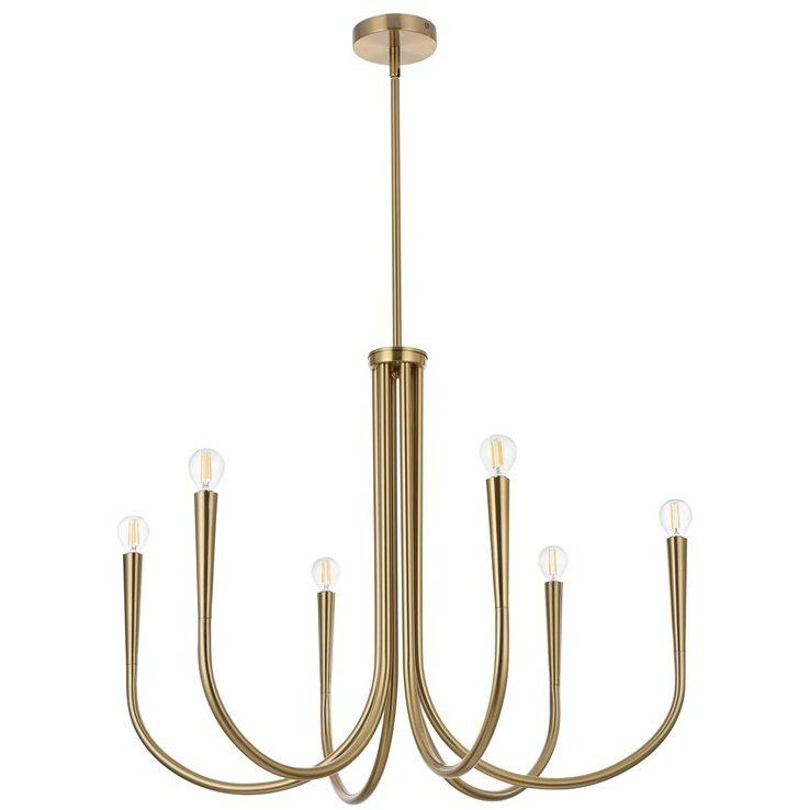 Layne 6 Light 30 inch Gold Chandelier Ceiling Light