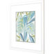 Aqua Tropical Leaves Blue and Green and Turquoise Framed Art, Propac