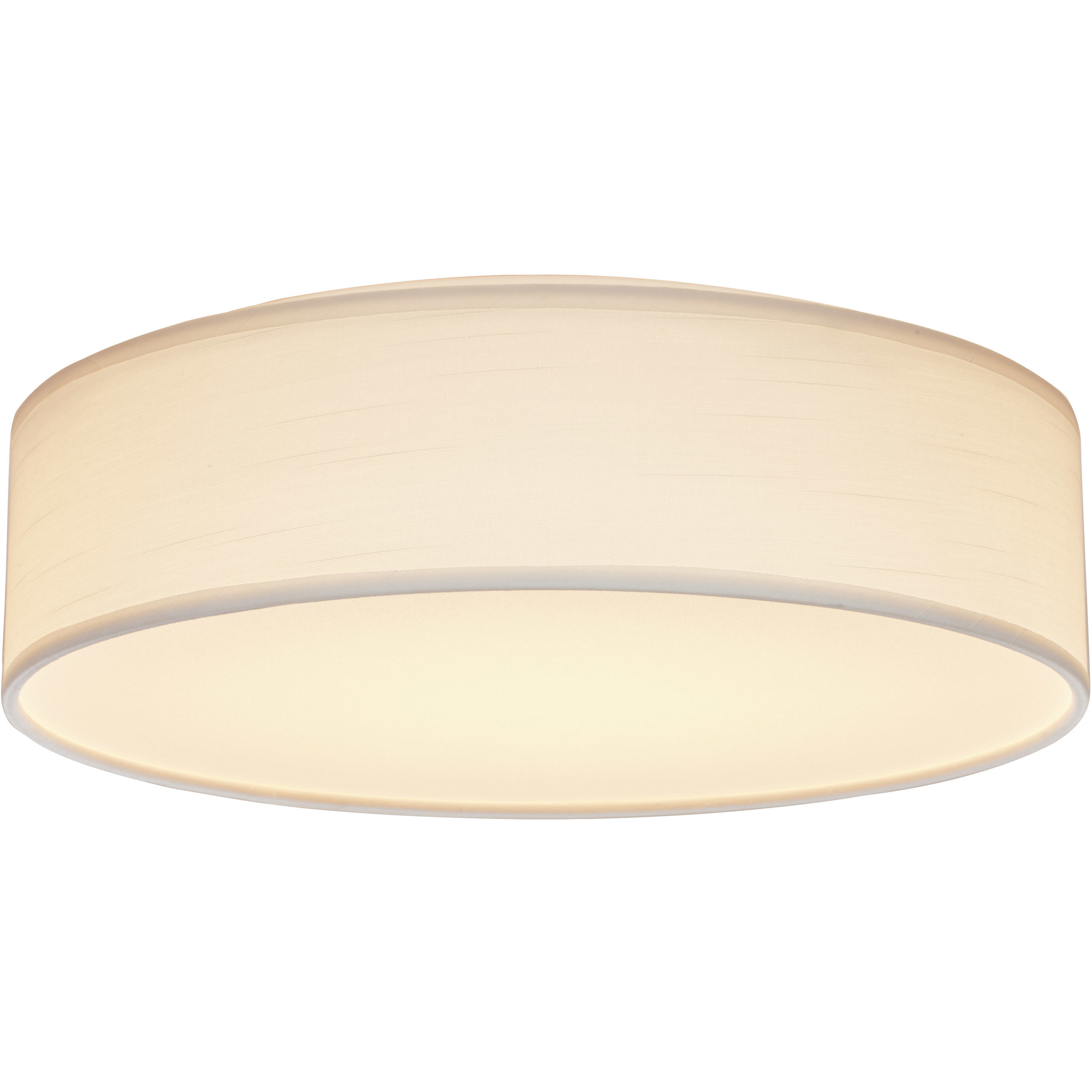 Brentwood LED 15 inch White Fabric Flush Mount Ceiling Light