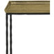 Boyles 24 X 22 inch Antique Brass and Black Side Table