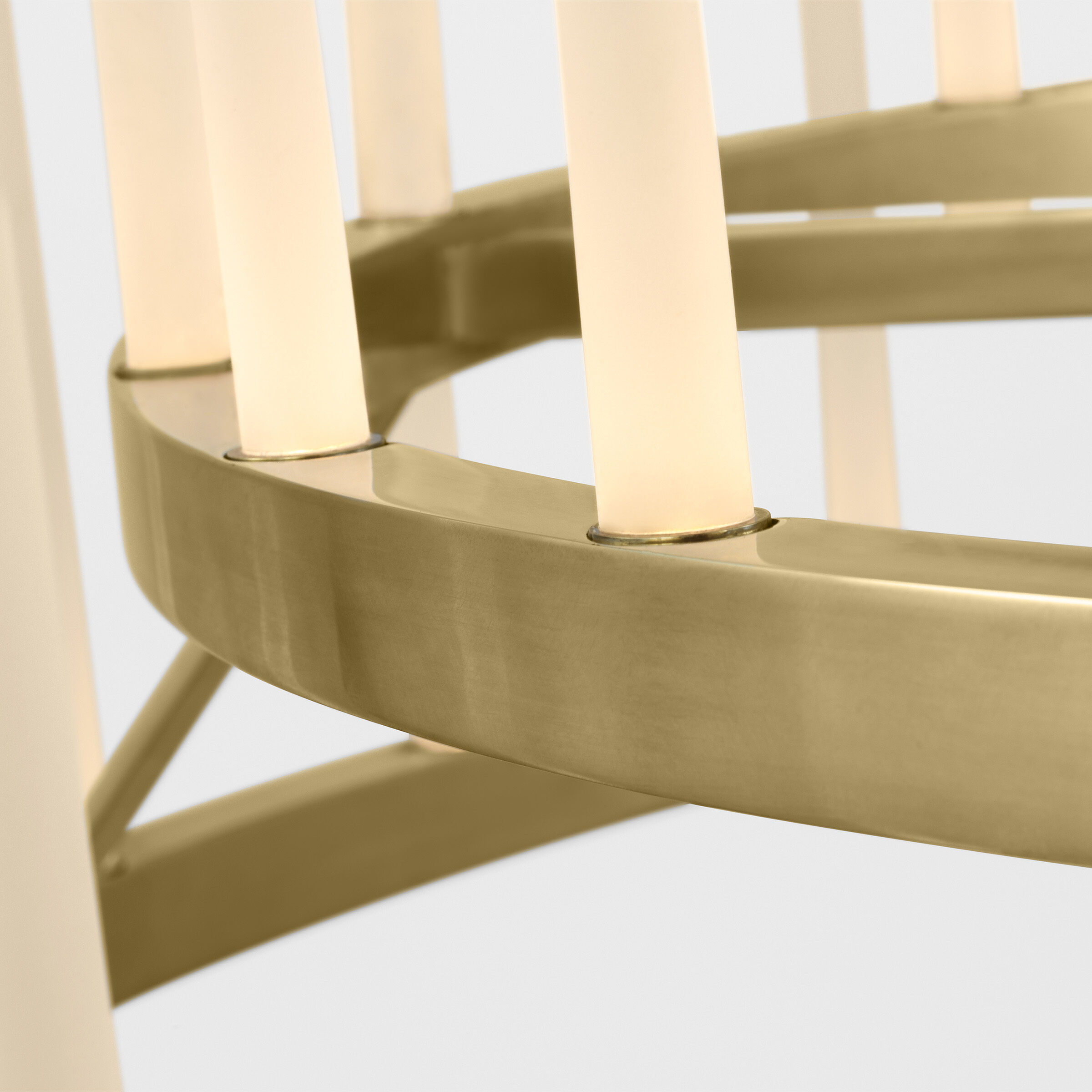 Sean Lavin Sagrada LED 49 inch Hand-Rubbed Antique Brass Two-Tier Chandelier Ceiling Light