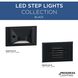 LED Step Lights 120 4.5 watt Black Indoor/Outdoor Step Light, Progress LED