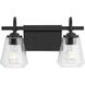 Martenne 2 Light 14 inch Matte Black Bathroom Vanity Light Wall Light