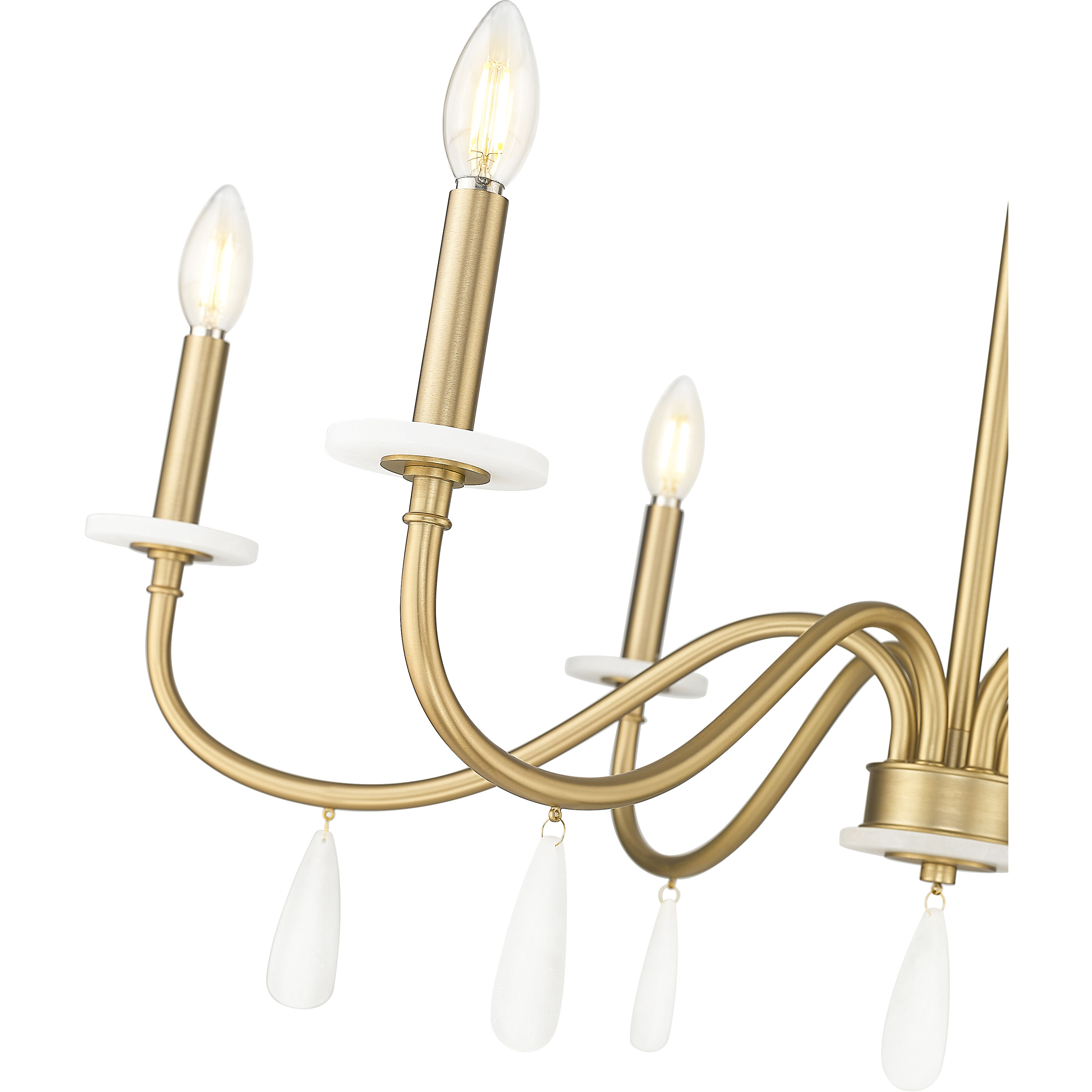 Toussant 6 Light 32 inch Mondern Gold Chandelier Ceiling Light in Modern Gold