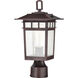 Cove Neck 14 inch Rustic Bronze Post Lantern, Small