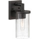 Otto 1 Light 11.5 inch Matte Black Exterior Wall Lantern