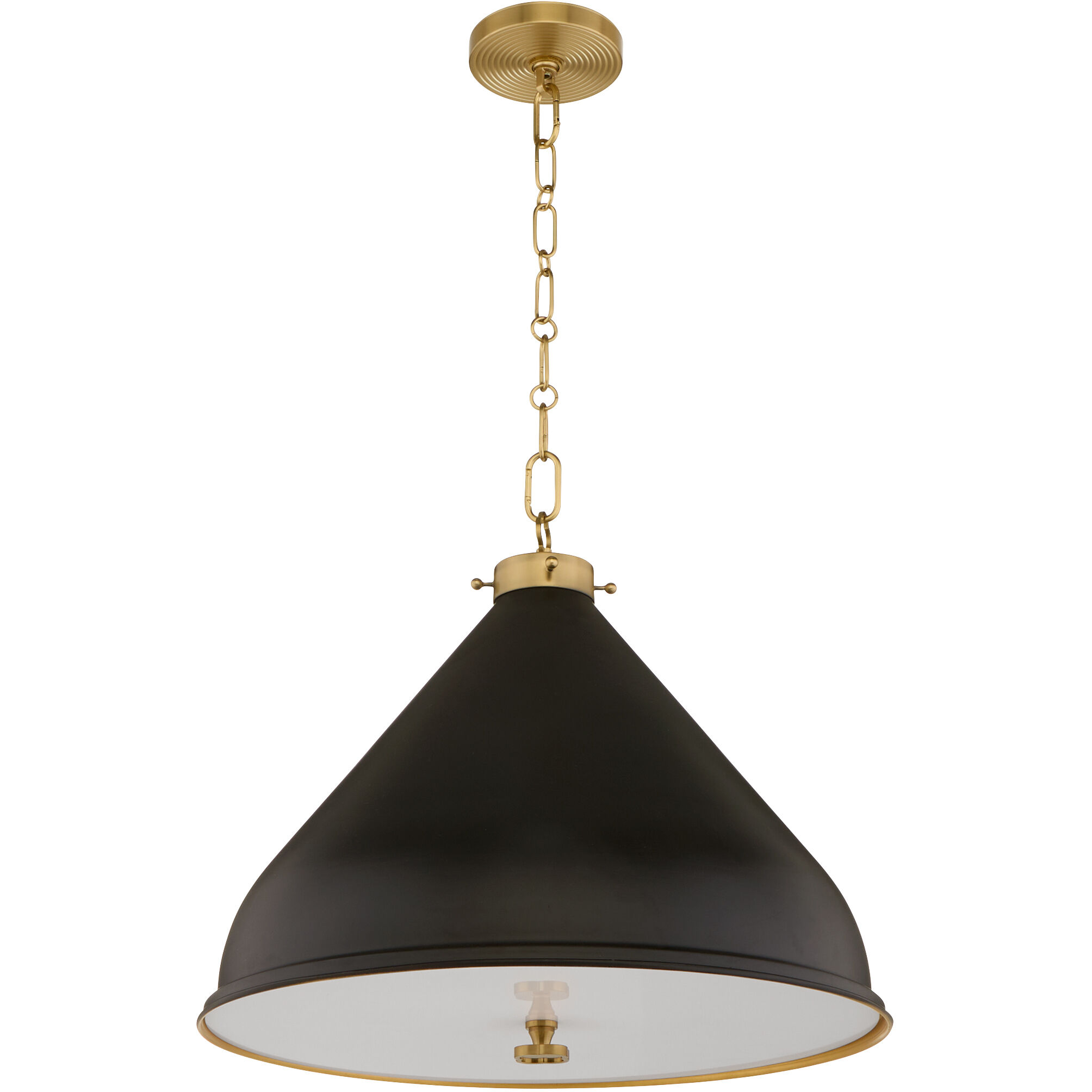 Bonnel 1 Light 20 inch Matte Black and Aged Brass Pendant Ceiling Light