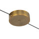 Nio 45.25 inch Vintage Brass Linear Pendant Ceiling Light