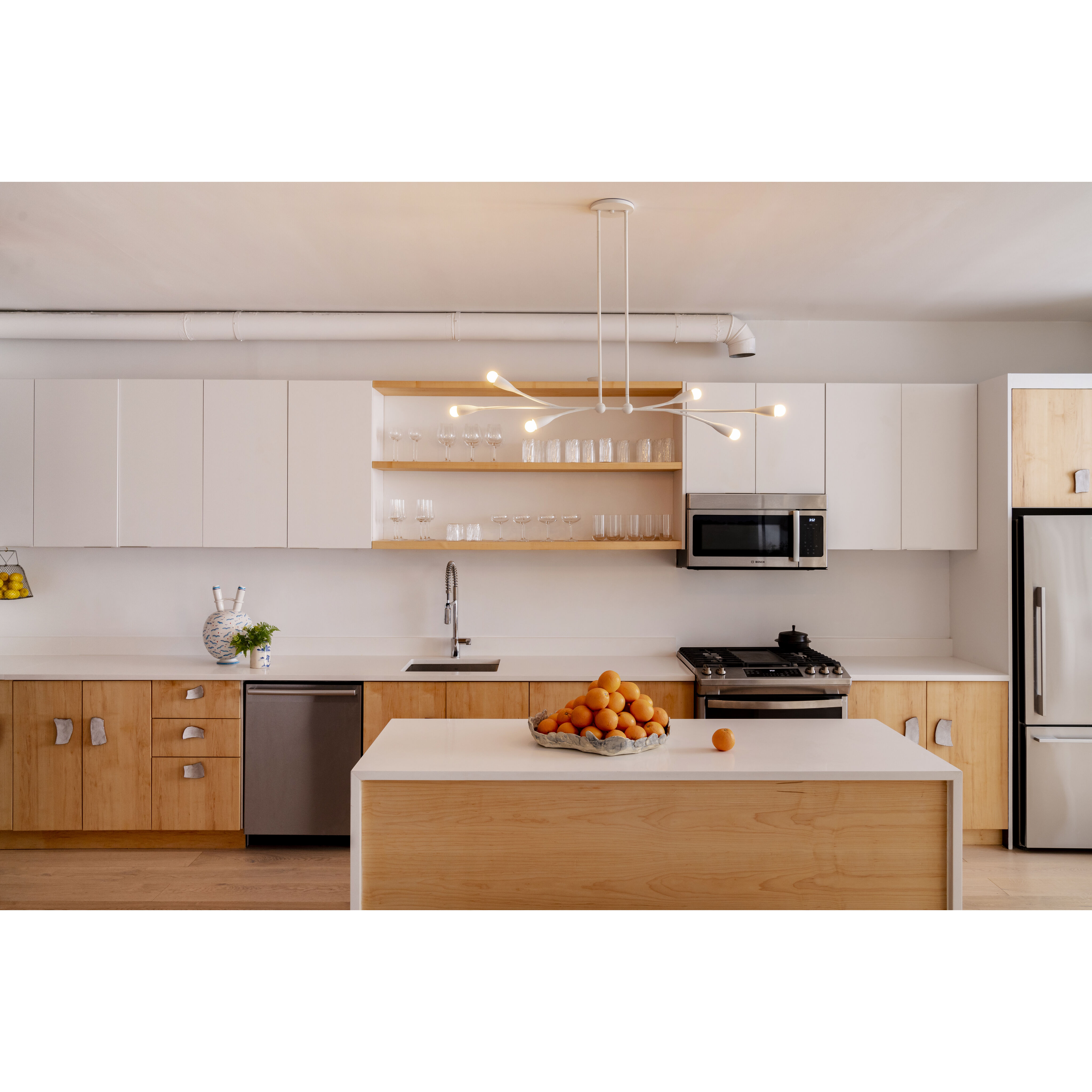 Elsa 6 Light 50 inch Textured White Linear Ceiling Light